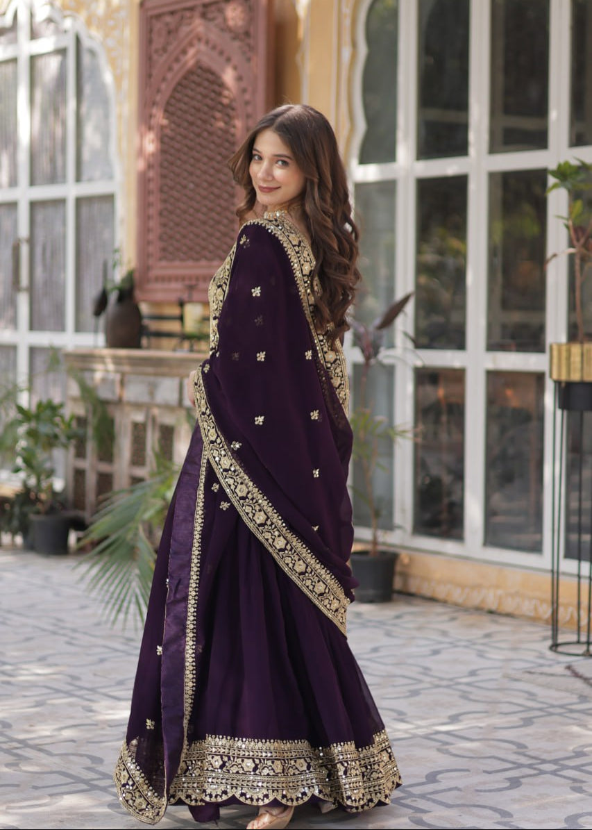 Blooming Embroidered work Gown