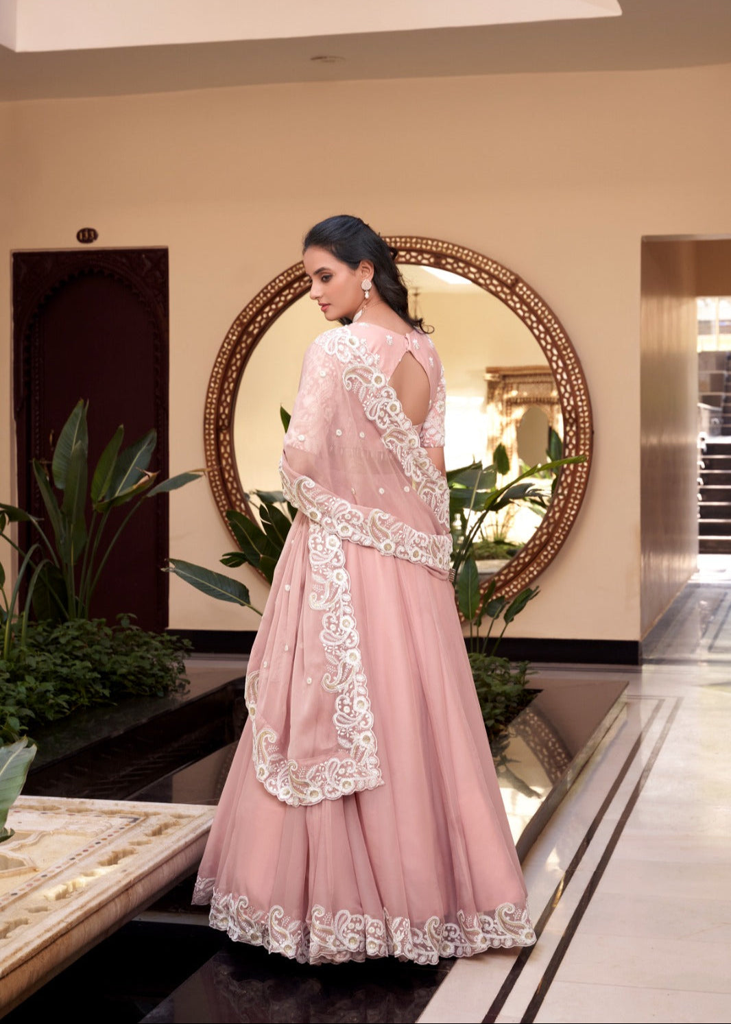 Pearl-Coded Embellished Lehenga Set