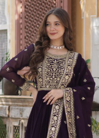 Blooming Embroidered work Gown