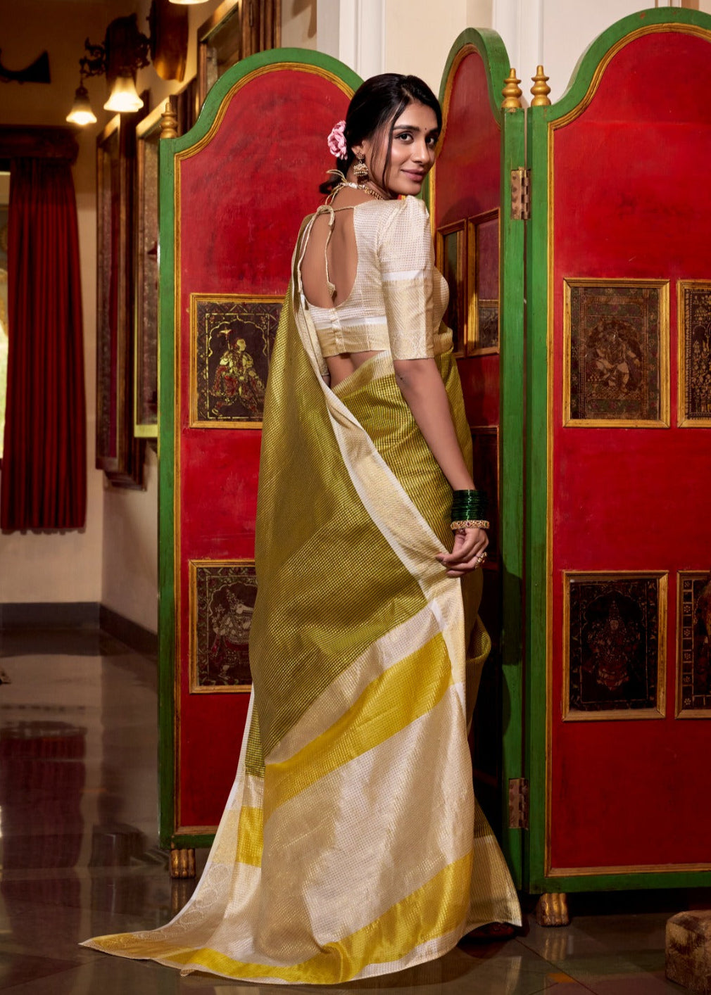 Festive Shine Zari Work Saree