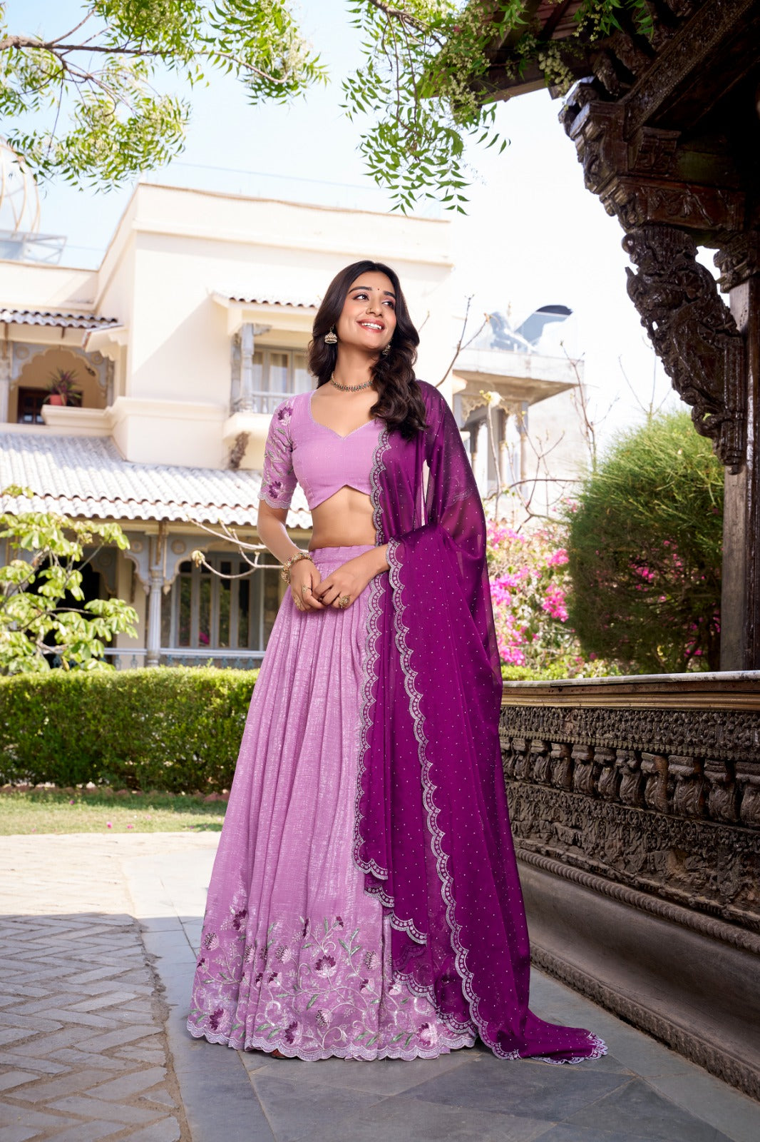 Pastel Glow Embroidered Lehenga Set