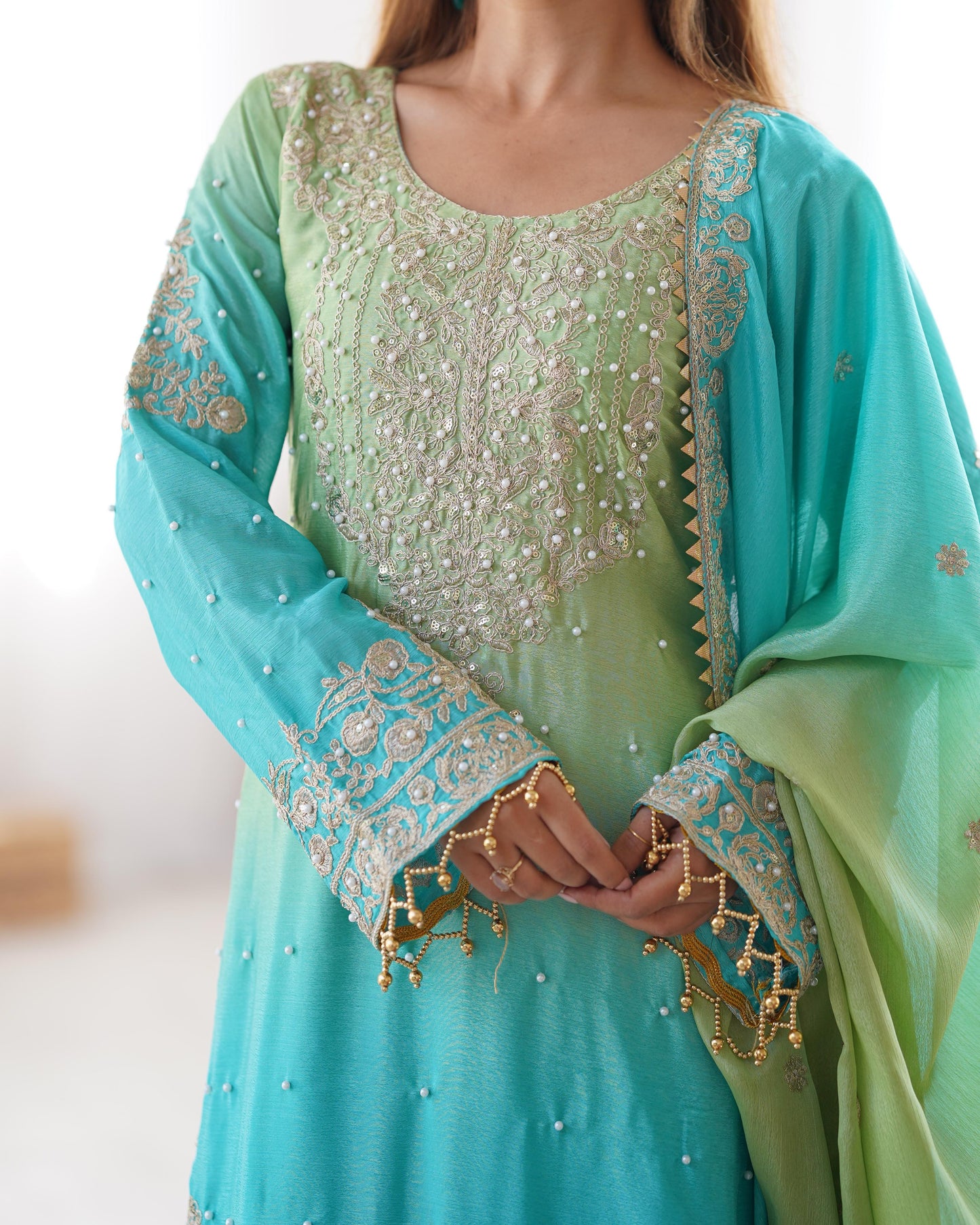Graceful Dual Shaded Sharara Sets