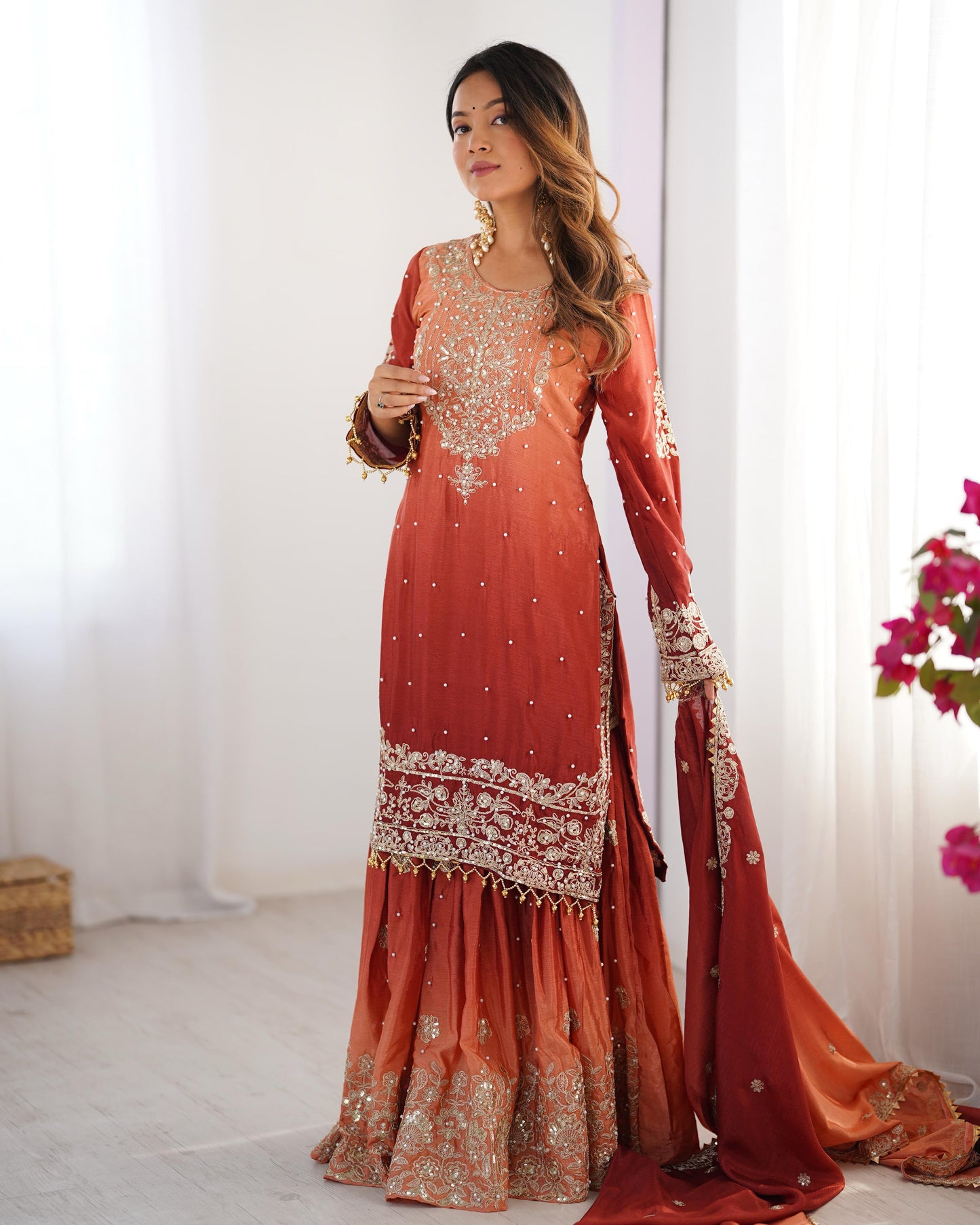 Graceful Dual Shaded Sharara Sets