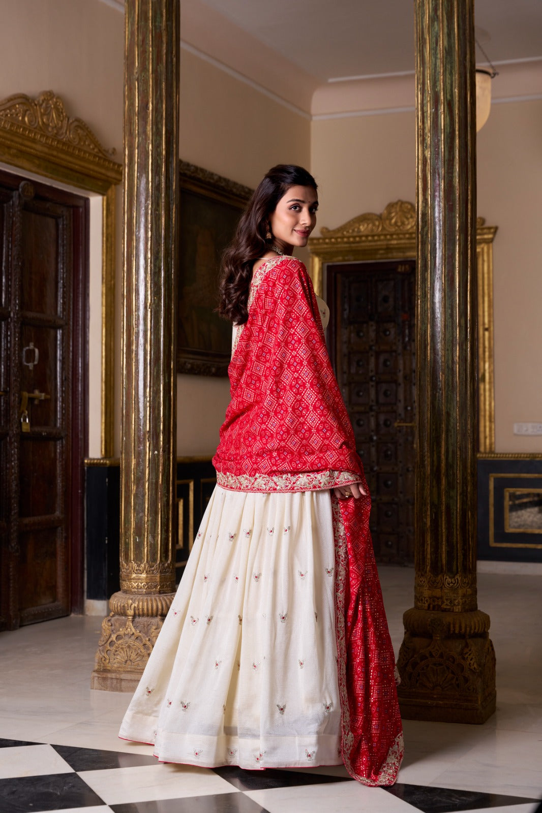 Subtle Shine Vichitra Silk Lehenga