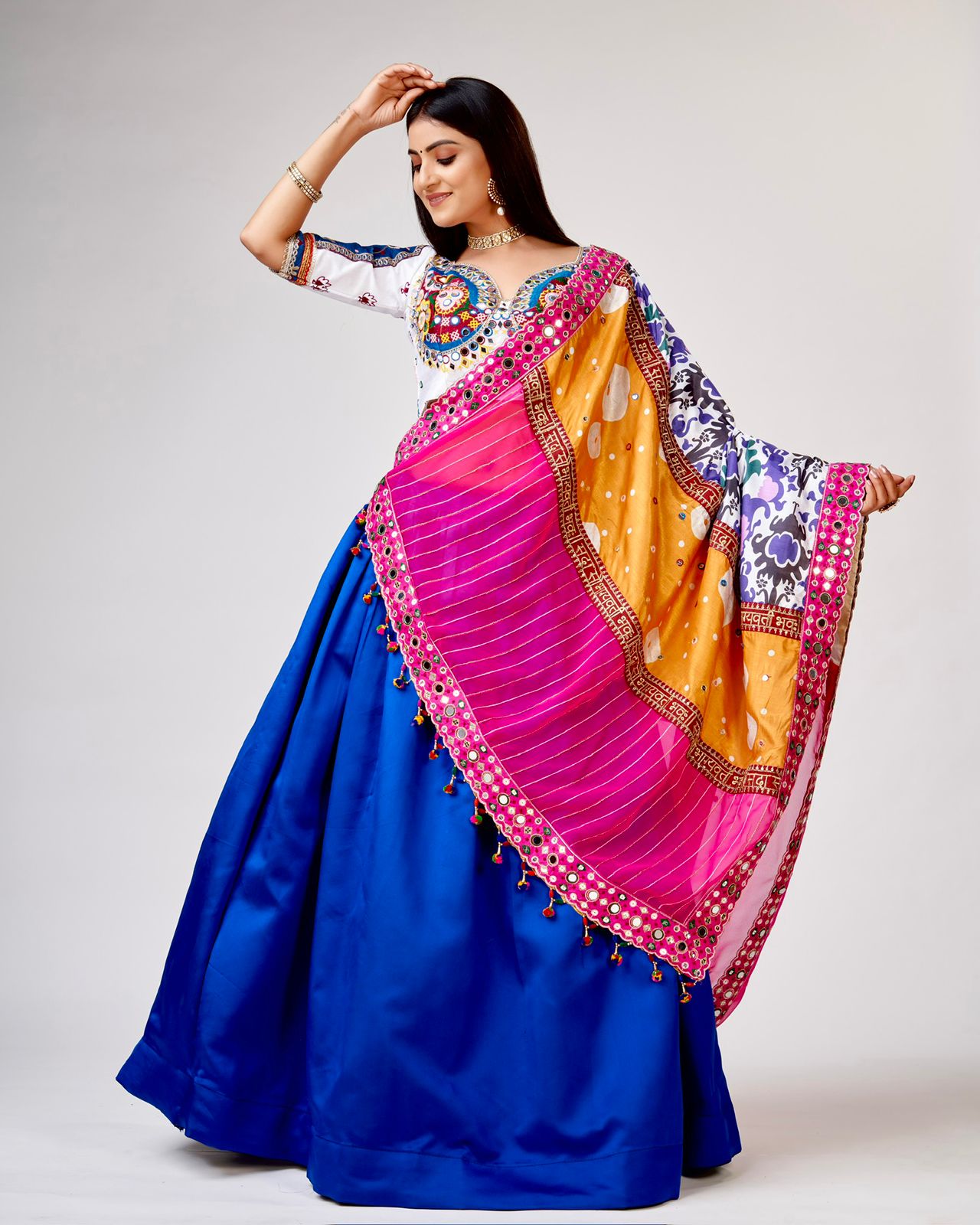 Mirror & Embroidery Work Navratri Chaniya Choli