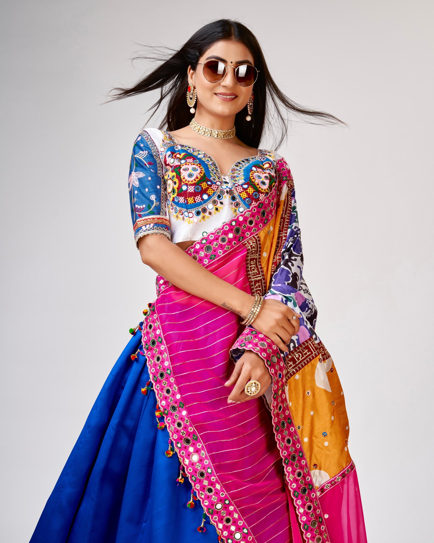 Mirror & Embroidery Work Navratri Chaniya Choli