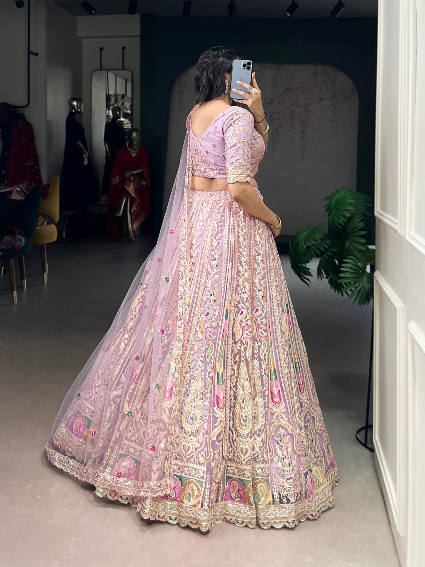 Luminous Intricate Embroidered Lehenga Look