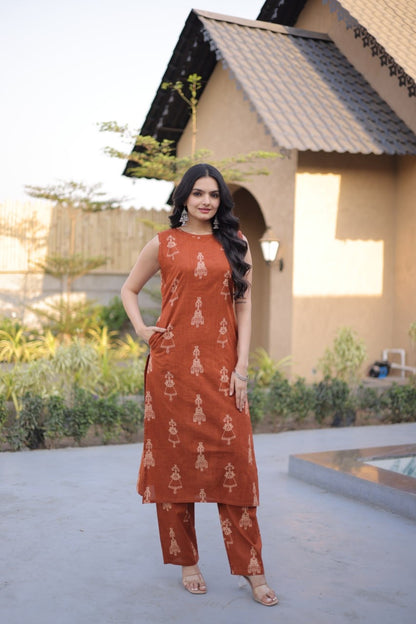 Minimal Motif Sleeveless Co-ord Set