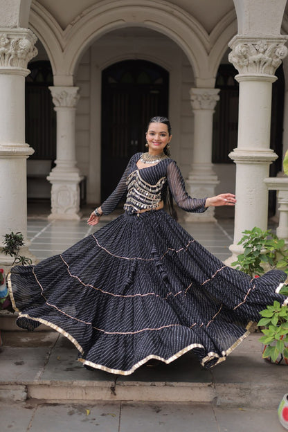 Mirror Kodi Leheriya Raas Lehenga