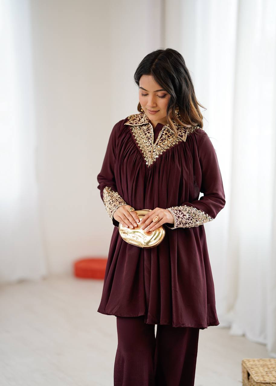 Glam Chic Palazzo Two-Piece Set