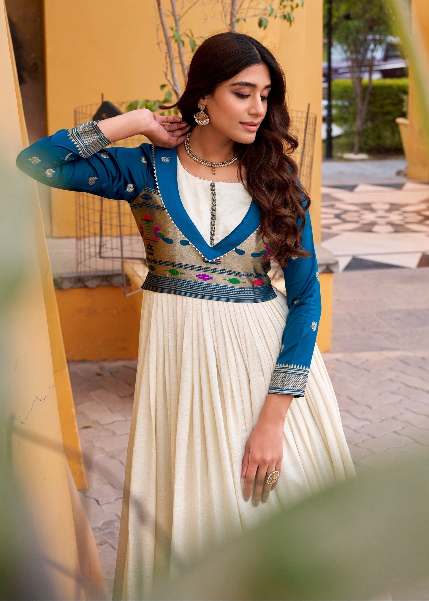 Aafreen Zari Silk Designer Gown