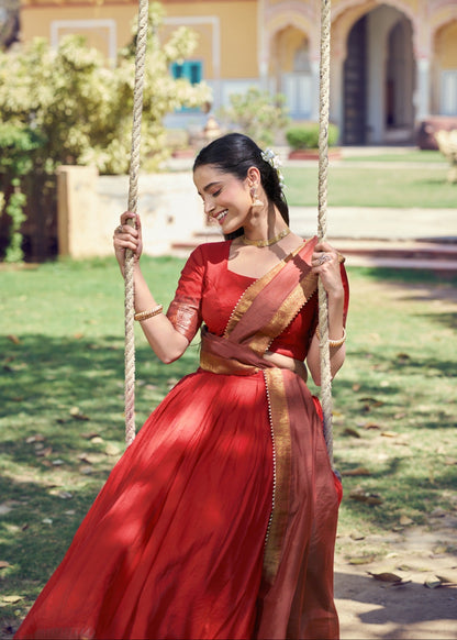 Regal Zari Weave Half Saree