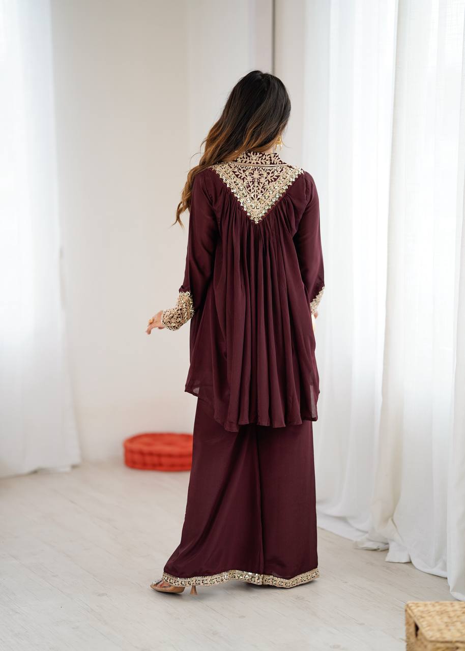Glam Chic Palazzo Two-Piece Set