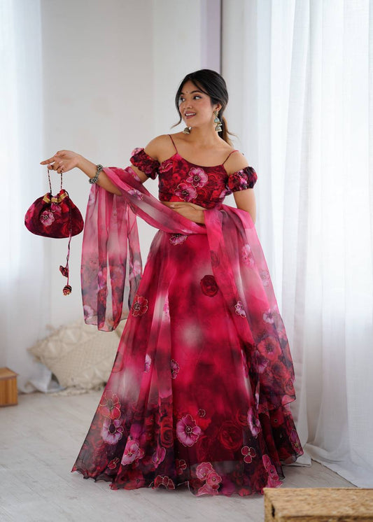 Rosy Shine Lehenga Look