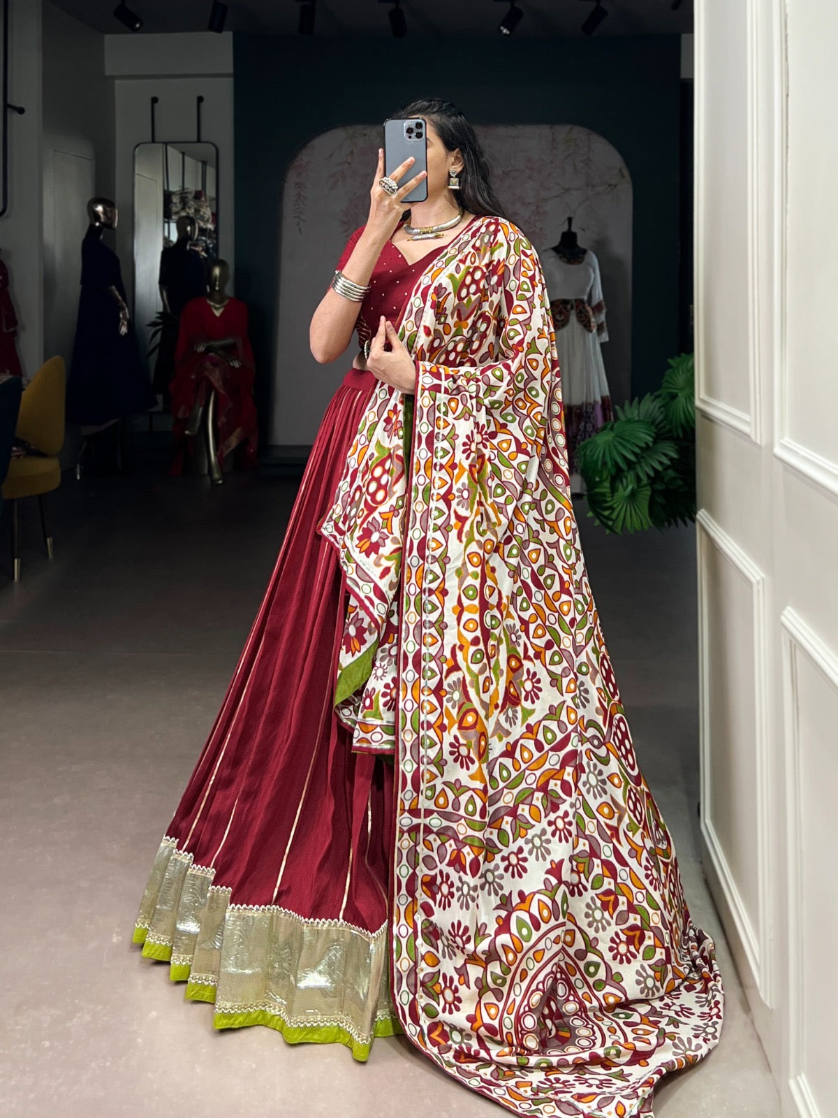 Tradition Golden Weaves Chaniya Choli