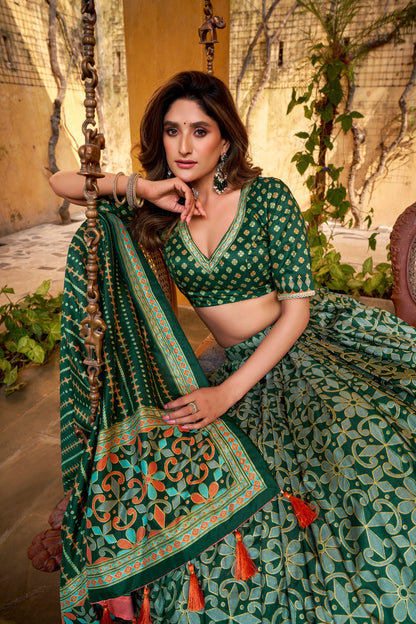 Regal Sparkle Tussar Silk Festive Set