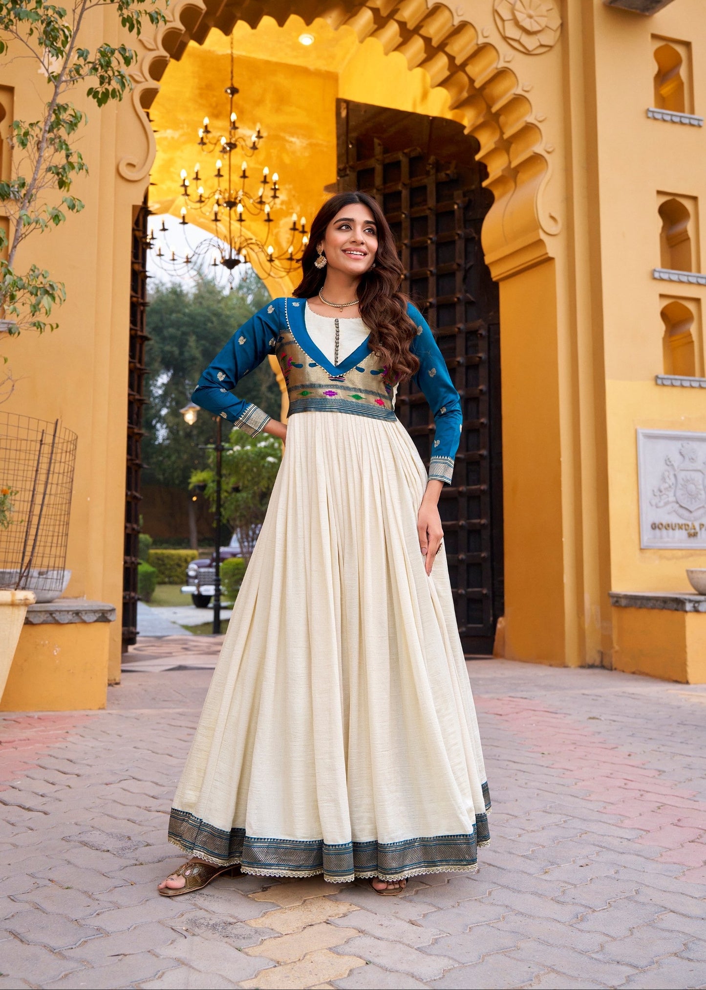 Aafreen Zari Silk Designer Gown