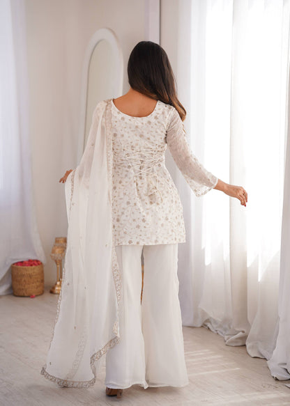 Retro Classic Corset Back Kurti Set