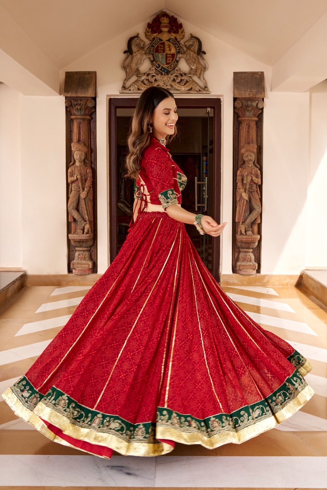 Bhandej Foil Work Navratri Lehenga Choli
