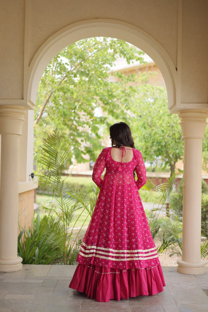 Bandhani Kutchi Work Navratri Lehenga & Kurti Set