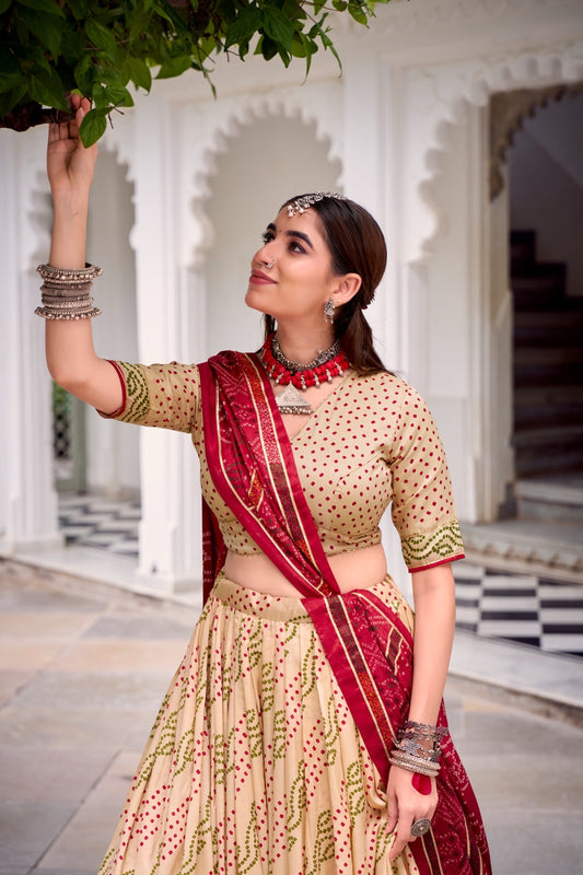 Bandhej Printed Lehenga Choli