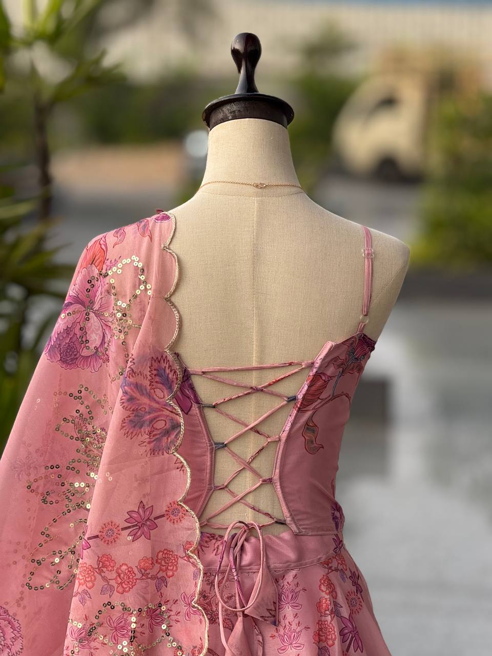 Blush Princess Corset Lehenga Set