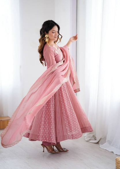 Sequins Embellished Anarkali Set