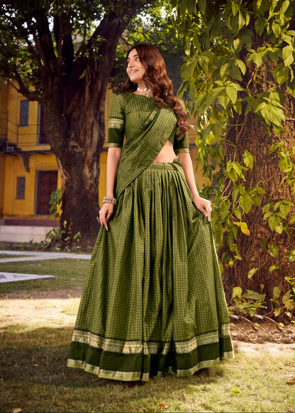South Indian Zari Weave Lehenga