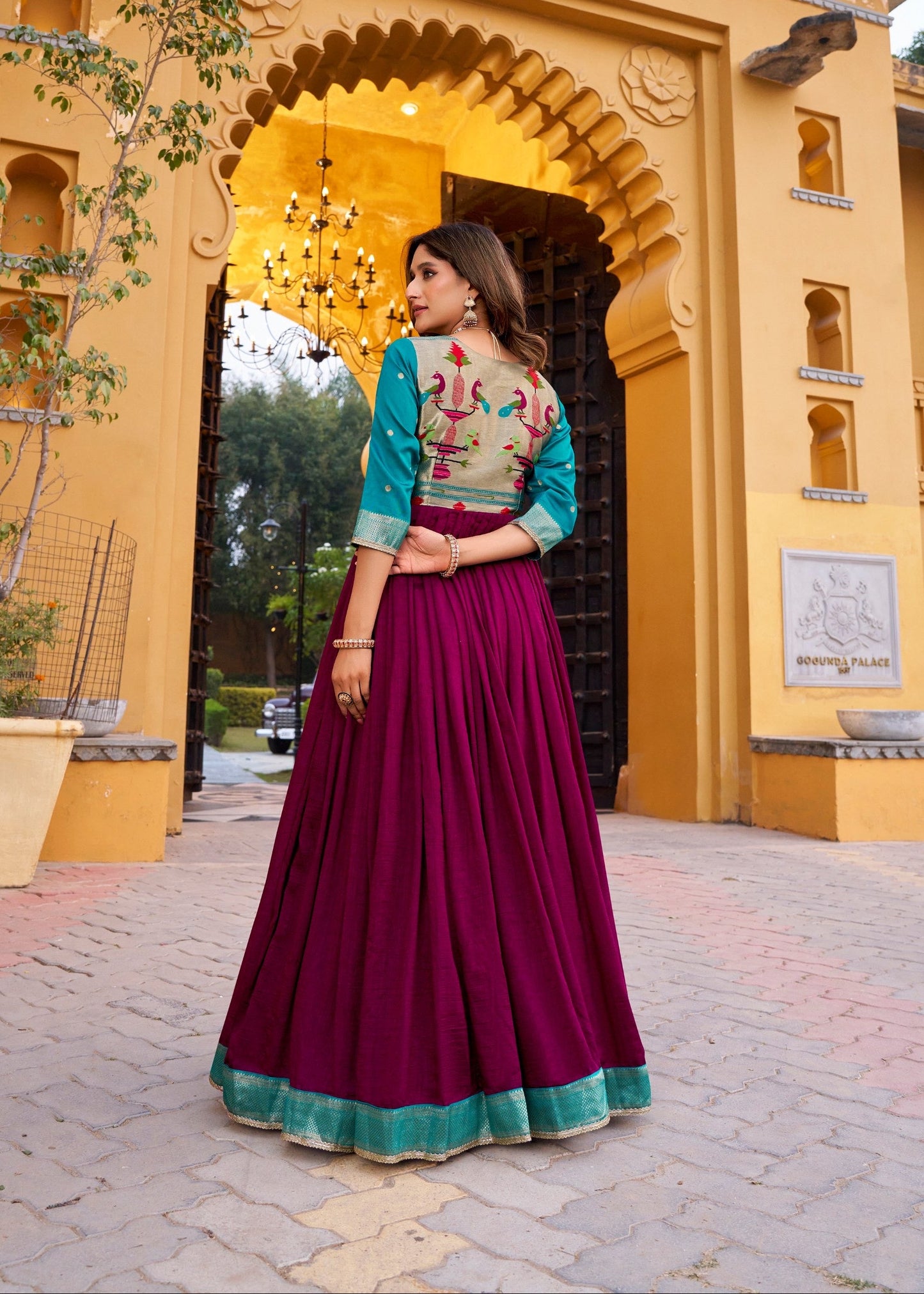 Aafreen Zari Silk Designer Gown