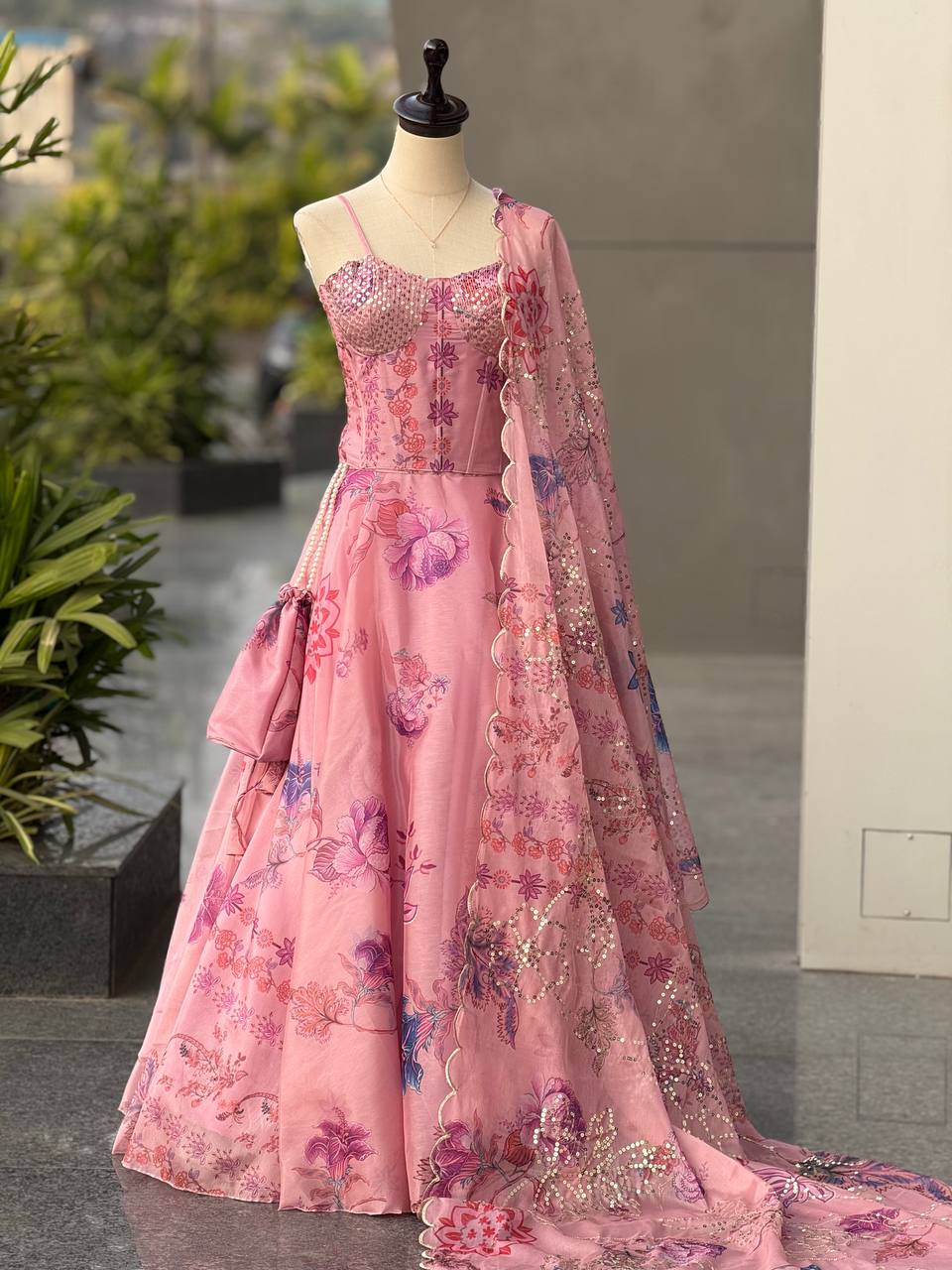 Blush Princess Corset Lehenga Set