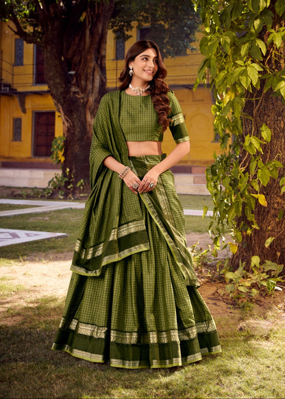 South Indian Zari Weave Lehenga