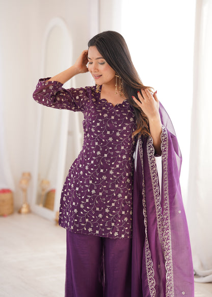 Retro Classic Corset Back Kurti Set