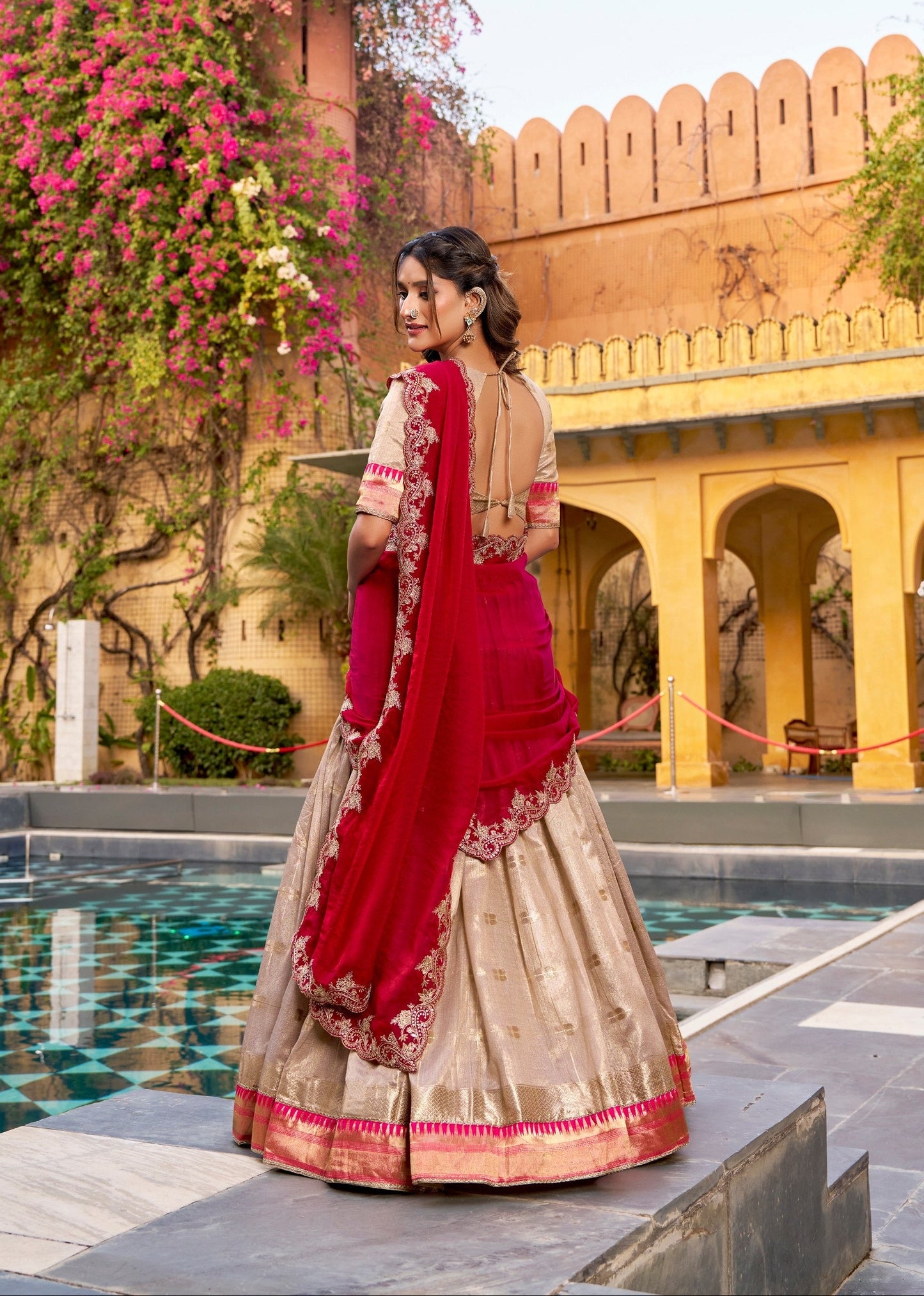 Designer Paithani Border Lehenga Set