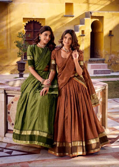 South Indian Zari Weave Lehenga