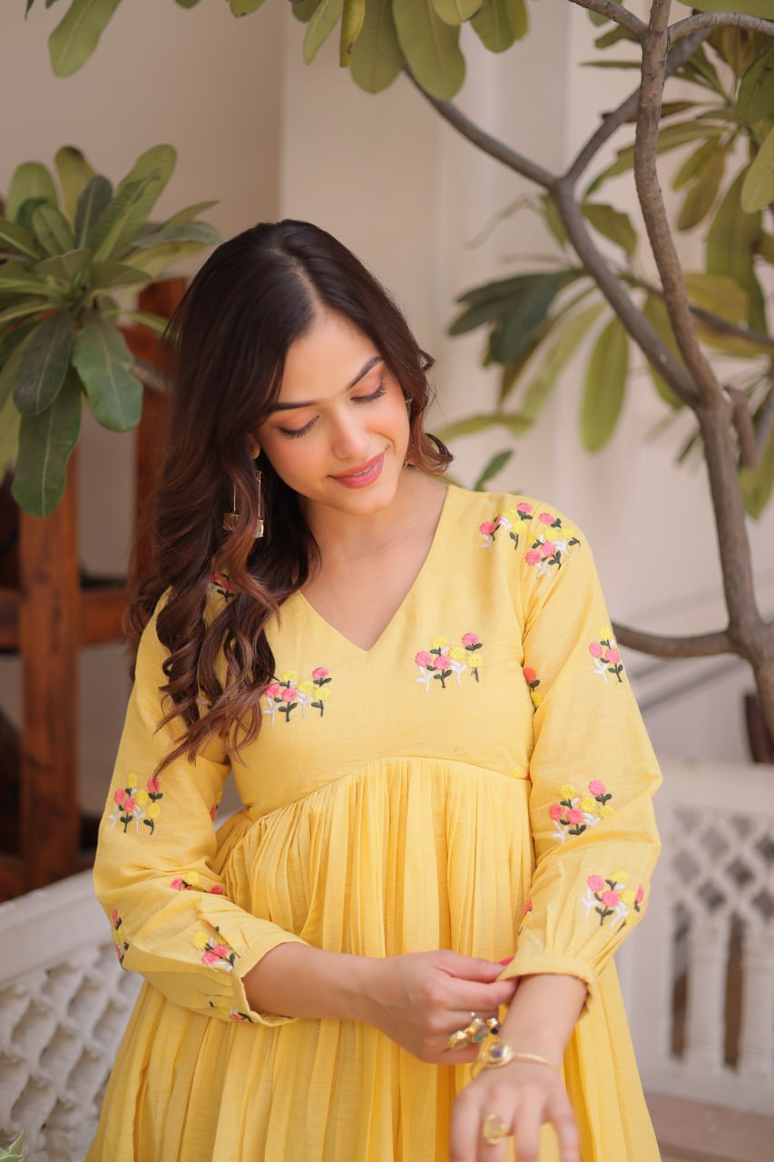 Floral Whisper Summer Kurti Pant Set