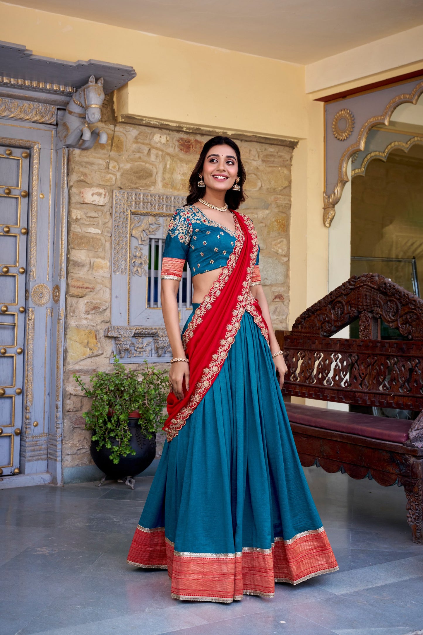 Zari Weave Mystic Shine Lehenga