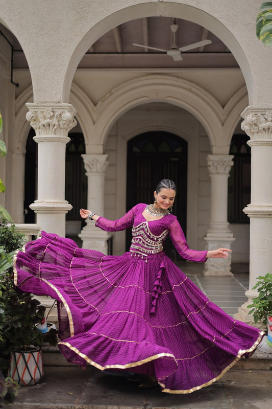 Mirror Kodi Leheriya Raas Lehenga