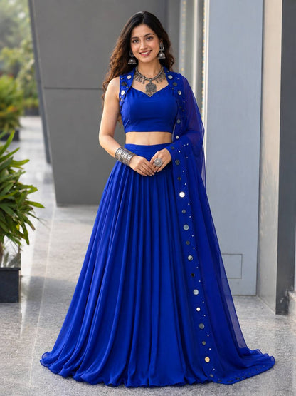 Raas Classic Royal Blue Lehenga