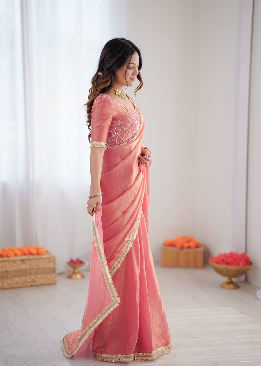 Blush Glow Ready To Wear Saree