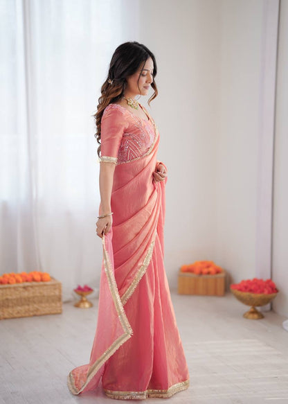 Blush Glow Ready To Wear Saree