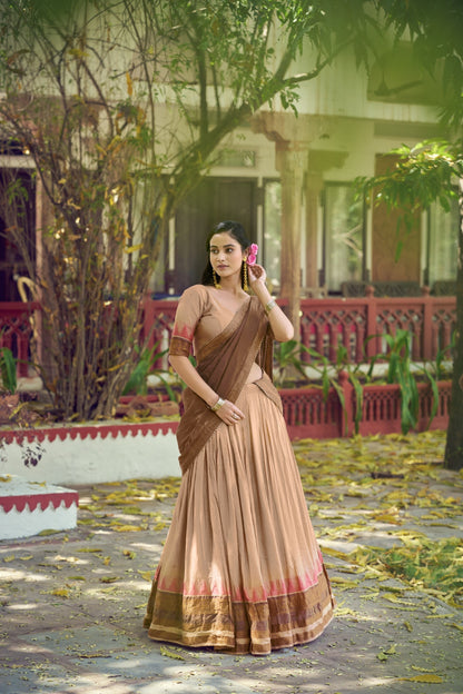 South Indian Pattu Lehenga Set