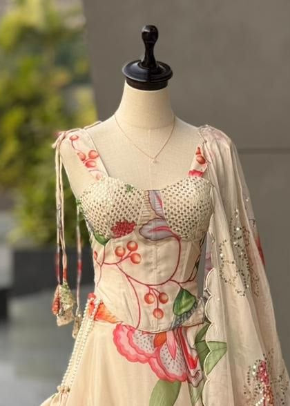 Dreamy Blossom Corset Lehenga Set