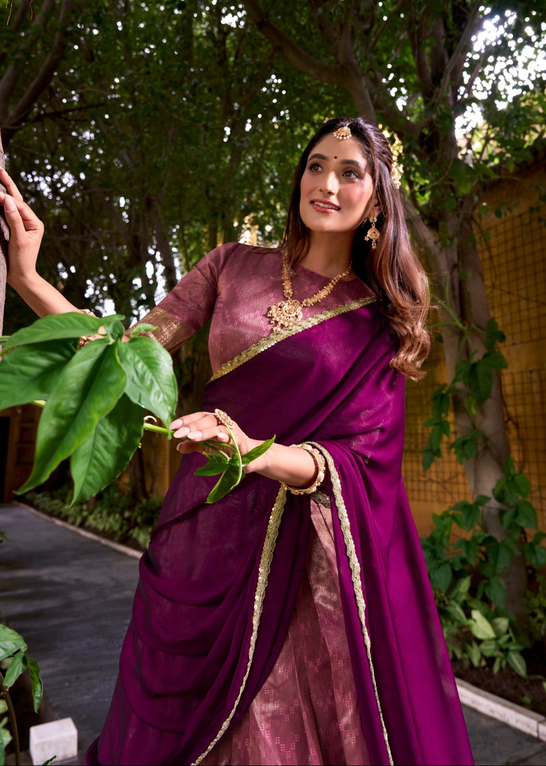 Traditional Zari Weaving Silk Lehenga