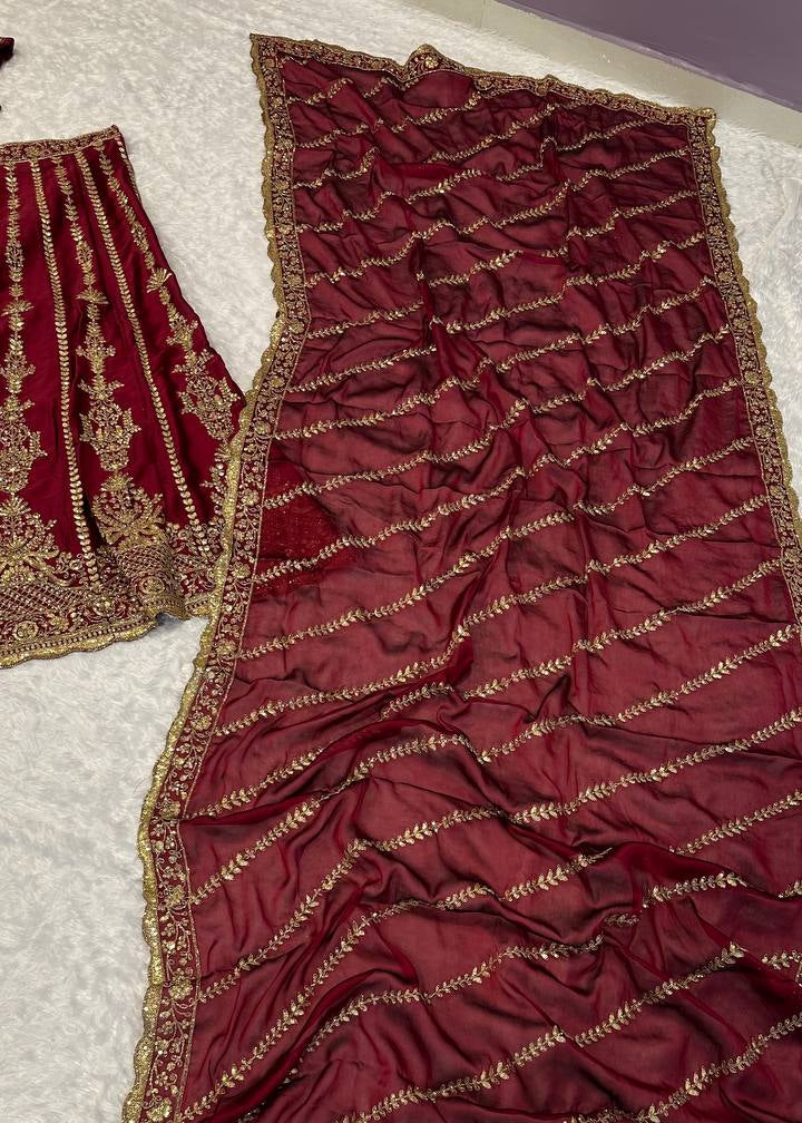 Golden Grace Kasturi Silk Lehenga