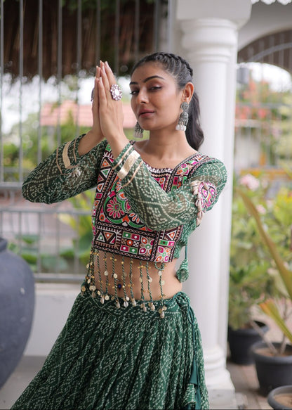 Bandhni Rang Kutchi Patchwork Lehenga