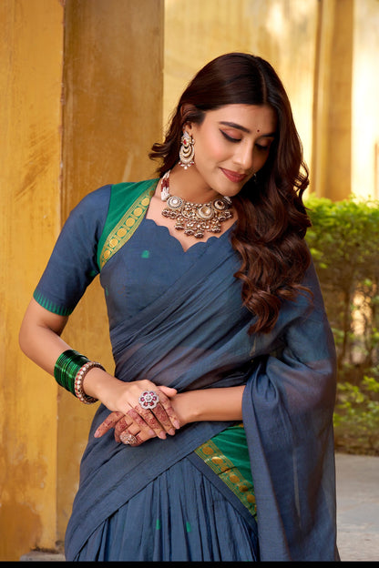 Pure Chanderi Half Saree Set