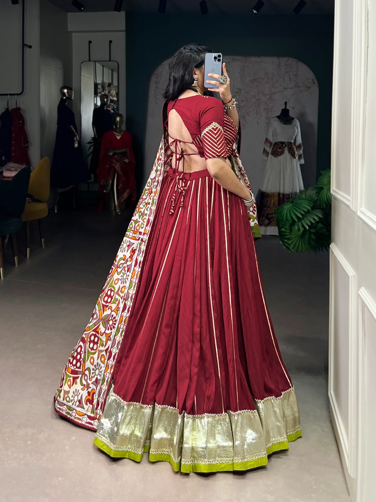 Tradition Golden Weaves Chaniya Choli