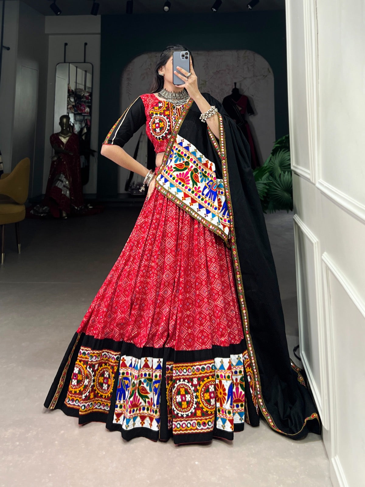 Mirror Magic Festive Navratri Choli
