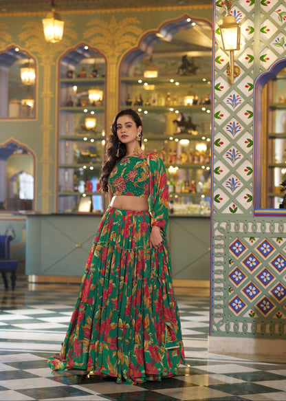 Vibrant Floral Elegant Lehenga Set