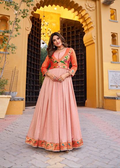 Aafreen Zari Silk Designer Gown